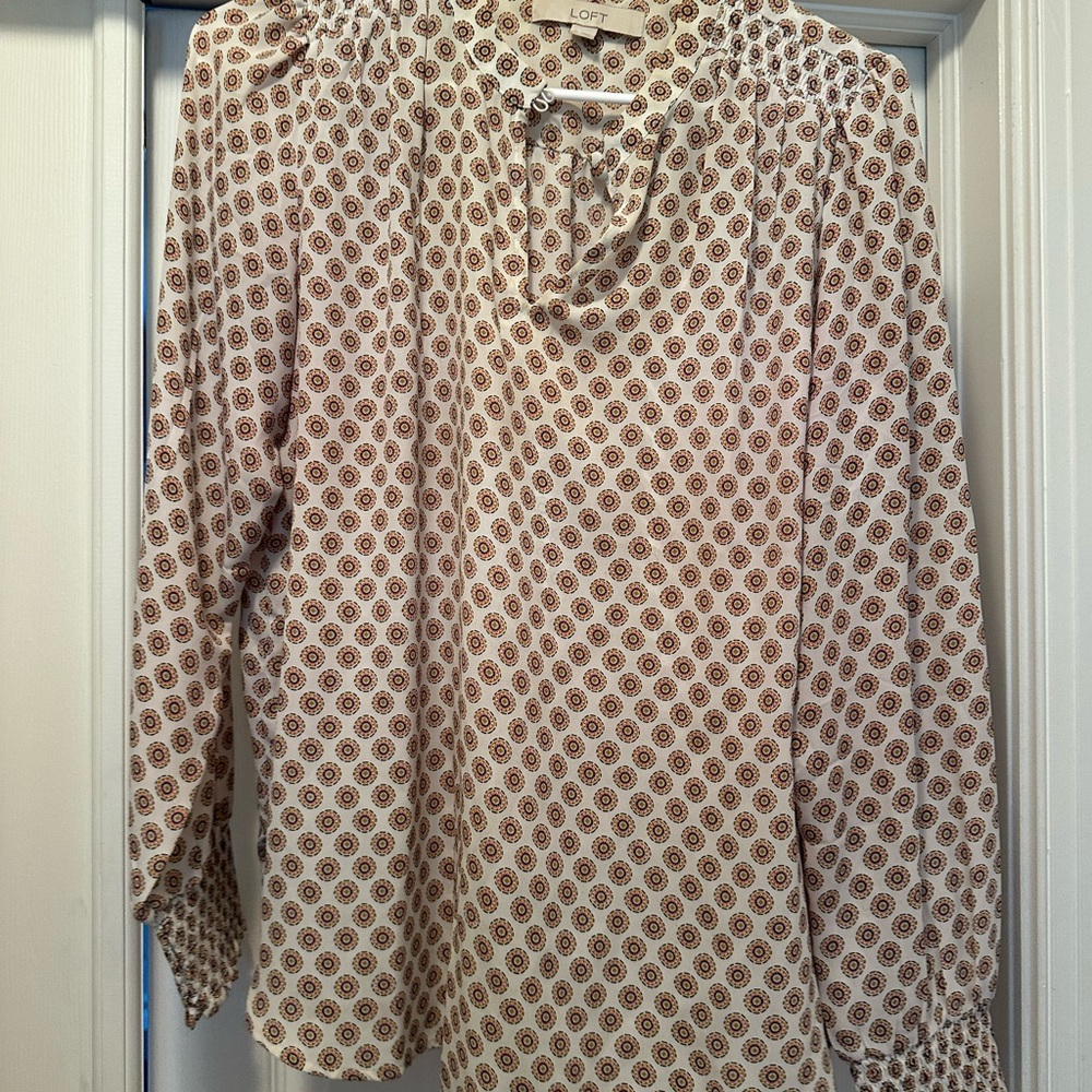LOFT Women's Colorful Patterned Blouse